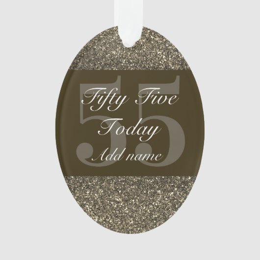 特別パーソナライズされた誕生日オーナメントギフト55th オーナメント (正面)