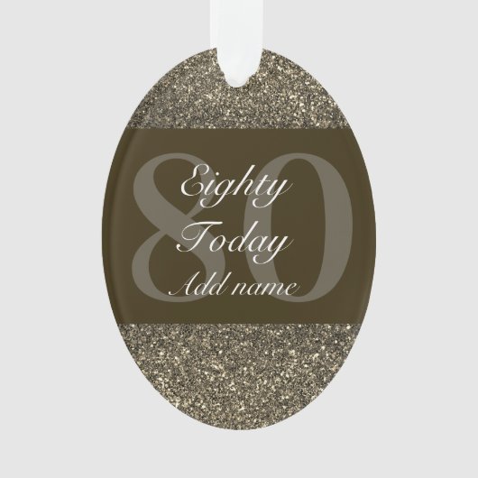 特別パーソナライズされた誕生日オーナメントギフト80th オーナメント (正面)