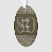 特別パーソナライズされた誕生日オーナメントギフト80th オーナメント (正面)