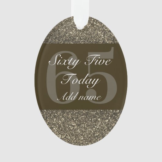 特別パーソナライズされた誕生日オーナメントプレゼント65th オーナメント (正面)