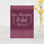 特別パーソナライズされた誕生日カード100th カード (黄色い花)