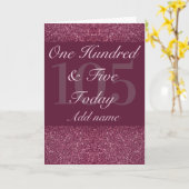 特別パーソナライズされた誕生日カード105th カード (黄色い花)