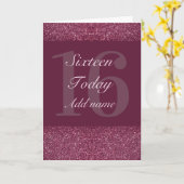 特別パーソナライズされた誕生日カード16日 カード (黄色い花)