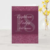 特別パーソナライズされた誕生日カード18日 カード (黄色い花)