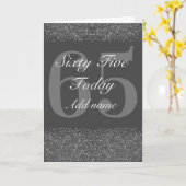 特別パーソナライズされた誕生日カード65th カード (黄色い花)