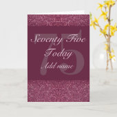 特別パーソナライズされた誕生日カード75th カード (黄色い花)