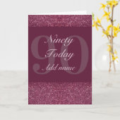 特別パーソナライズされた誕生日カード90th カード (黄色い花)