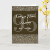 特別パーソナライズされた誕生日カード95th カード (黄色い花)