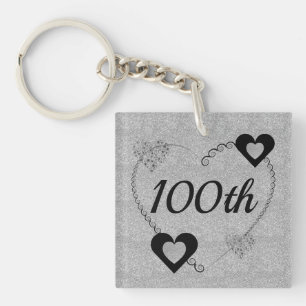 特別パーソナライズされた誕生日キーリング100th キーホルダー