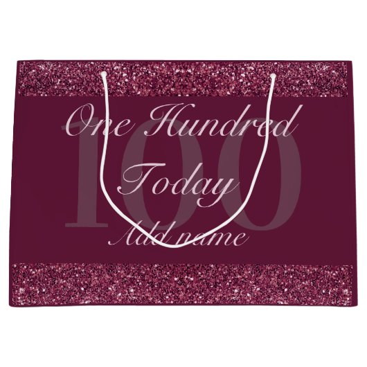 特別パーソナライズされた誕生日抱き枕100日 ラージペーパーバッグ (正面)