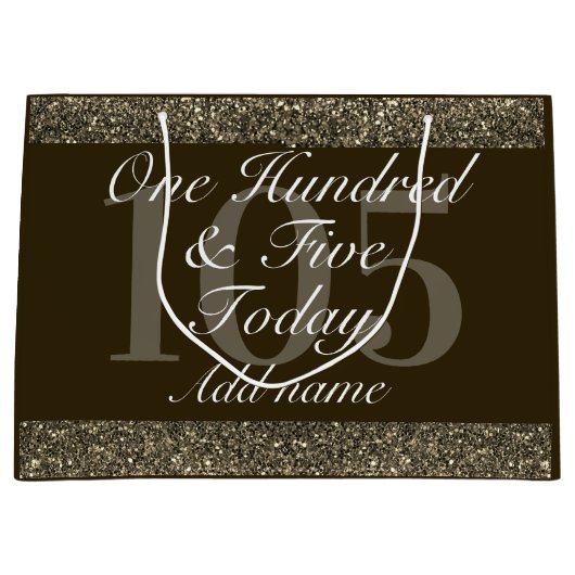 特別パーソナライズされた誕生日抱き枕105th ラージペーパーバッグ (正面)