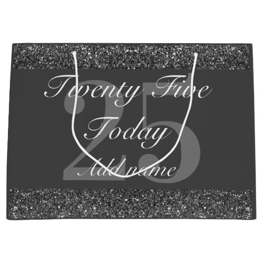 特別パーソナライズされた誕生日抱き枕25日 ラージペーパーバッグ (正面)