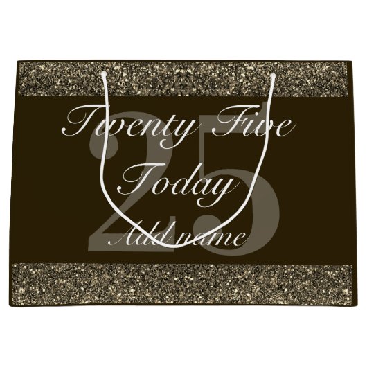 特別パーソナライズされた誕生日抱き枕25日 ラージペーパーバッグ (正面)