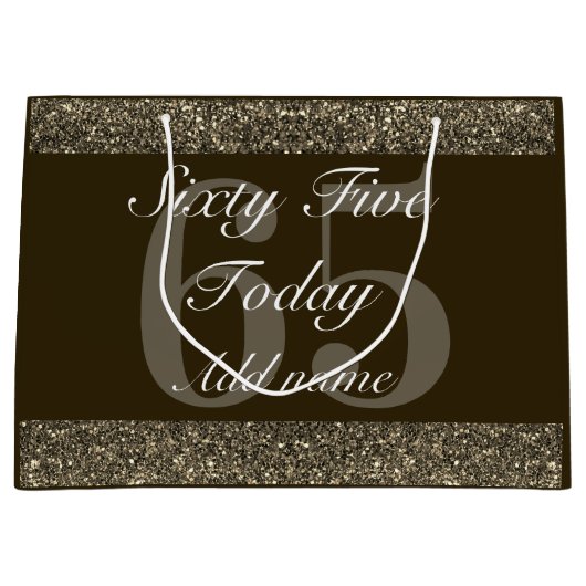 特別パーソナライズされた誕生日抱き枕65日 ラージペーパーバッグ (正面)