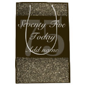 特別パーソナライズされた誕生日抱き枕75日 ミディアムペーパーバッグ (正面)