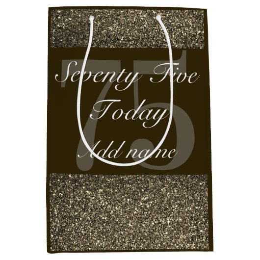 特別パーソナライズされた誕生日抱き枕75日 ミディアムペーパーバッグ (正面)