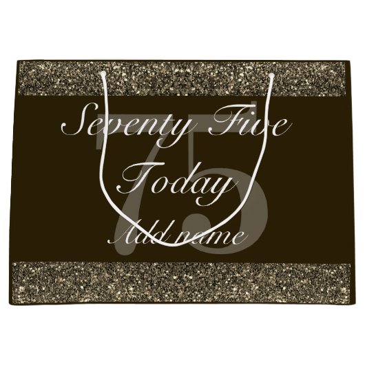 特別パーソナライズされた誕生日抱き枕75日 ラージペーパーバッグ (正面)