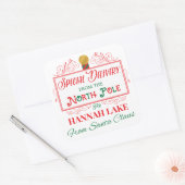 特別パーソナライズされた配送クリスマス スクエアシール (封筒)