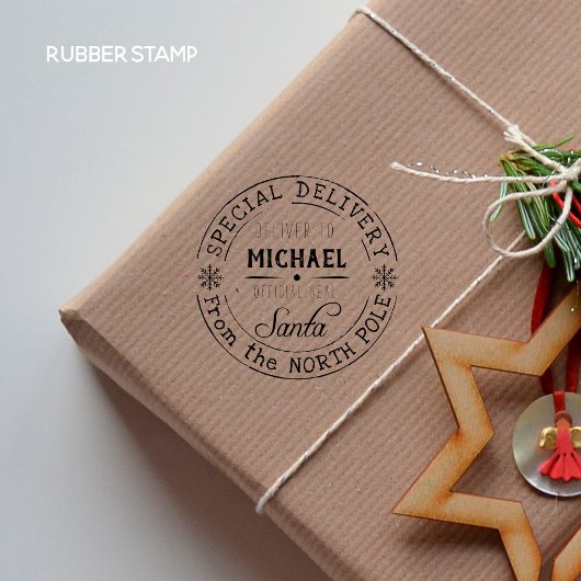 特別パーソナライズされた配送ノースポールサンタ セルフインキングスタンプ