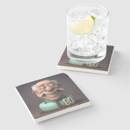 特別パーソナライズされた80おもしろい歳の誕生日 ストーンコースター