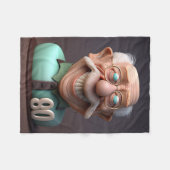 特別パーソナライズされた80おもしろい歳の誕生日 フリースブランケット (正面(横))