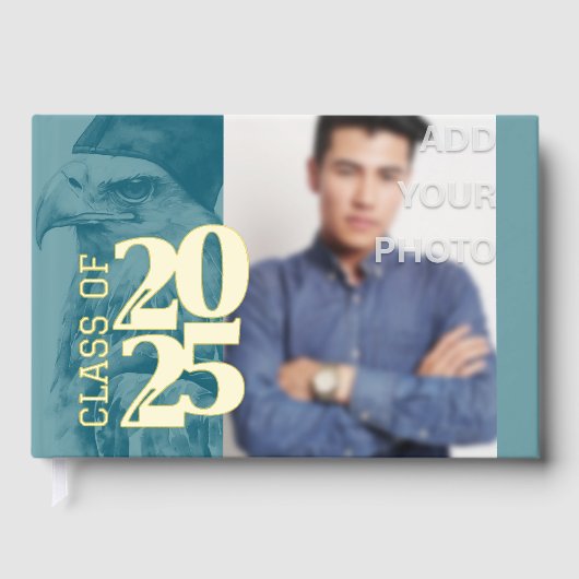 特別フォイル追加フォト卒業パーティーブック ゲストブック (正面)
