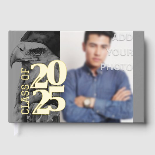 特別フォイル追加フォト卒業パーティーブック ゲストブック (正面)