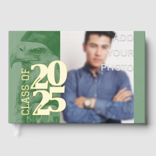 特別フォイル追加フォト卒業パーティーブック ゲストブック (正面)