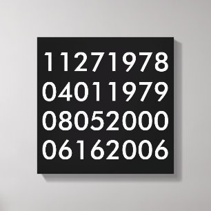 特別モダンな日付 キャンバスプリント