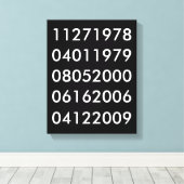 特別モダンな日付 キャンバスプリント (インサイチュ (ウッドフロア))