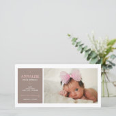 特別モーメント写真ベビーガール誕生のお知らせ 案内状 (スタンド正面)