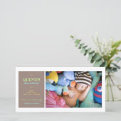 特別モーメント写真男の赤ちゃん誕生発表 案内状 (スタンド正面)