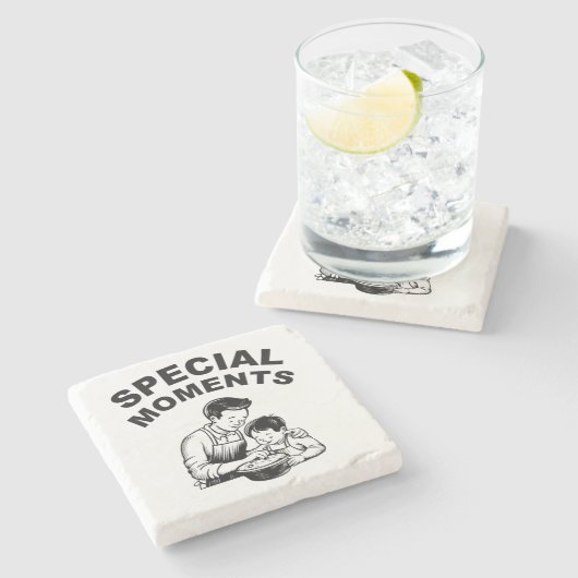特別モーメント父の日 ストーンコースター (横)