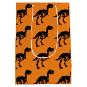 特別ユニークな恐竜の骨格抱き枕 ミディアムペーパーバッグ (裏面)