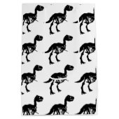 特別ユニークな恐竜の骨格抱き枕 ミディアムペーパーバッグ (裏面)