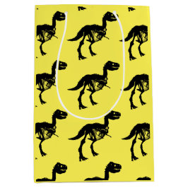 特別ユニークな恐竜の骨格抱き枕 ミディアムペーパーバッグ