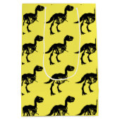 特別ユニークな恐竜の骨格抱き枕 ミディアムペーパーバッグ (裏面)