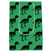 特別ユニークな恐竜の骨格抱き枕 ミディアムペーパーバッグ (裏面)