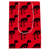 特別ユニークな恐竜の骨格抱き枕 ミディアムペーパーバッグ (裏面)