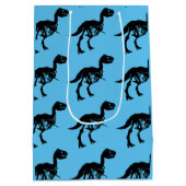 特別ユニークな恐竜の骨格抱き枕 ミディアムペーパーバッグ (裏面)