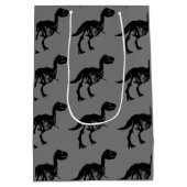 特別ユニークな恐竜の骨格抱き枕 ミディアムペーパーバッグ (裏面)