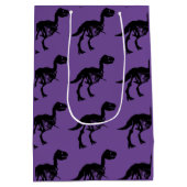 特別ユニークな恐竜の骨格抱き枕 ミディアムペーパーバッグ (裏面)