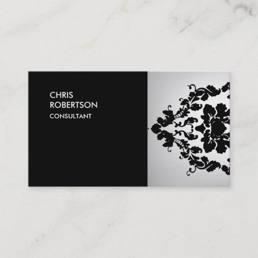 特別ユニークフローラダマスクトレンディー 名刺 (正面)