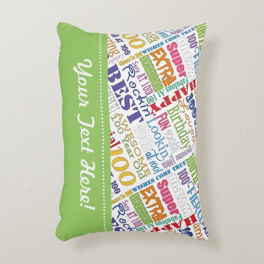 特別ユニーク100歳の誕生日パーティギフト アクセントクッション (正面(垂直))