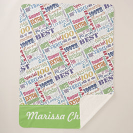 特別ユニーク100歳の誕生日パーティギフト シェルパブランケット