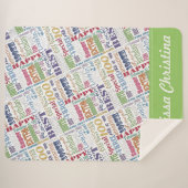 特別ユニーク100歳の誕生日パーティギフト シェルパブランケット (正面(横))