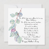 特別ラブマザーズデイ詩フラットカード カード (正面)