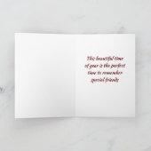 特別休日メリークリスマスの特別な友人 カード (内部)