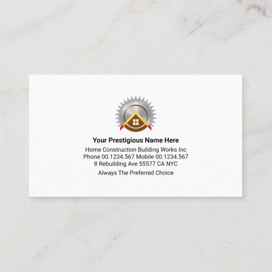 特別便利看板ホーム修理 名刺 (裏面)