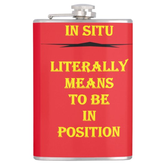 特別前向きな友達のための高揚する言葉 フラスク (正面)